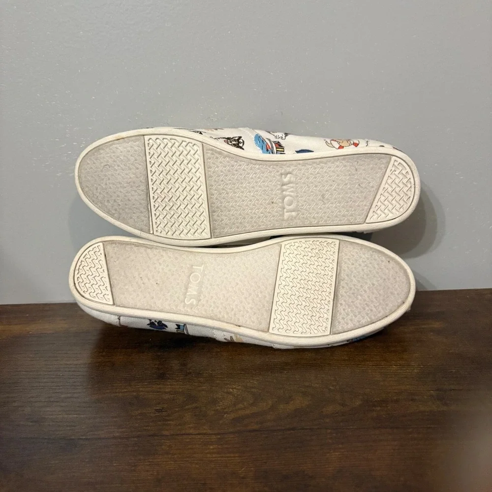Toms Nautical Sea Venture Dog Print Canvas Slip On Shoe‎ (Women's 7.5W) - Picture 7 of 8